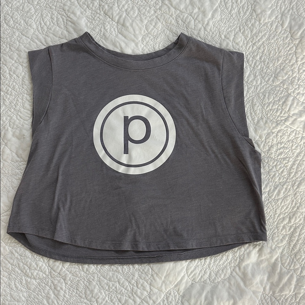 Pure Barre Grey Sleeveless Top with  Logo